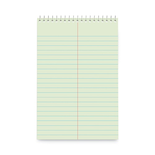  | Universal UNV86920PK 6 in. x 9 in. 80 Sheets Gregg Rule Steno Pads - Green-Tint (6/Pack) image number 0