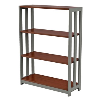 Linea Italia Trento Line 31.5 in. x 11.5 in. x 43.25 in. 4 Shelf Bookcase - Cherry