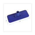 Mops | Boardwalk BWK00405 4 in. x 9 in. Plastic Swivel Pad Holder - Blue (12/Carton) image number 5