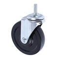 | Alera SW690004 4 in. Wheel Grip Ring K Stem Optional Casters for Wire Shelving - Gray/Black (4/Set) image number 1