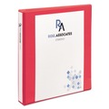  | Avery 17293 1 in. Capacity 11 in. x 8.5 in. 3 Ring Durable View Binder with DuraHinge and Slant Rings - Coral image number 1