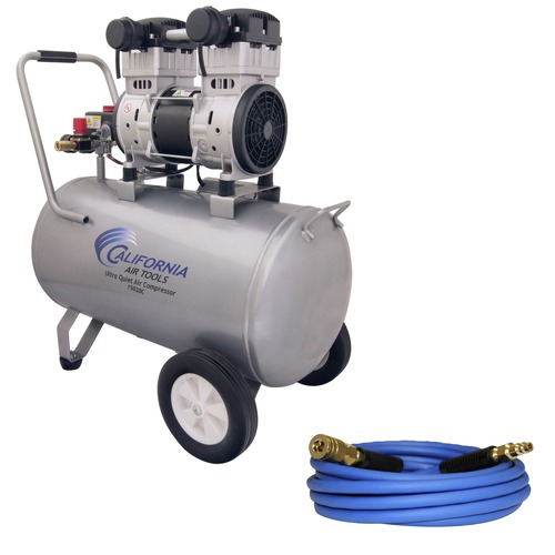 Air Compressors | California Air Tools 15020CH 15 Gallon 2 HP Ultra Quiet and Oil-Free Steel Tank Air Compressor Hose Kit image number 0