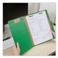  | Universal UNV10202 Bright Colored Pressboard Classification Folders - Letter, Emerald Green (10/Box) image number 3
