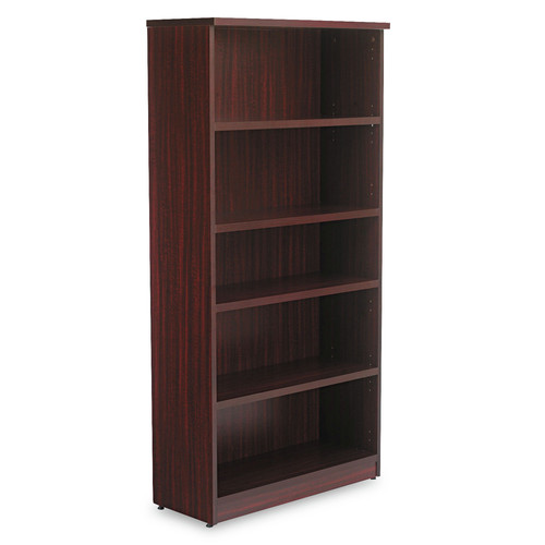 Office Jansan | Alera ALEVA636632MY 31.75 in. x 14 in. x 64.75 in. Valencia Series 5-Shelf Bookcase - Mahogany image number 0
