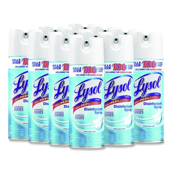 LYSOL Brand 12.5 oz. Aerosol Disinfectant Spray - Crisp Linen Scent (12/Carton)