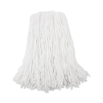 Boardwalk 16 oz. Rayon Premium Cut-End Wet Mop Heads - White (12/Carton)