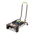 Cleaning Carts | Cosco 12222PBG1E 16.63 in. x 12.75 in. x 49.25 in. 300 lbs. Capacity 2-in-1 Multi-Position Hand Truck and Cart - Black/Blue/Green image number 2