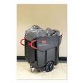 Trash Cans | Rubbermaid Commercial FG9W7300BLA Executive Series Mega Brute 120 Gallon Plastic Rectangular Mobile Container - Black image number 4