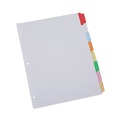 Office Jansan | Universal UNV20819 11 in. x 8.5 in. 8-Tab Deluxe Write-On/Erasable Tab Index - White, Assorted Tabs (1 Set) image number 0