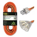 Office Electronics & Batteries | GoGreen Power GG-15200 100 ft. 15 Amps 12 AWG 3-Outlet Heavy Duty Extension Cord - Orange image number 0