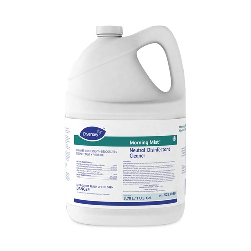 Cleaning & Janitorial Supplies | Diversey Care 5283038 1 Gallon Bottle Morning Mist Neutral Disinfectant Cleaner - Fresh Scent (4/Carton) image number 0