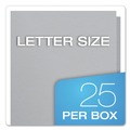 Office Jansan | Oxford 57705 11 in. x 8.5 in. 0.5 in. Capacity Twin-Pocket Folders with 3 Fasteners - Gray (25/Box) image number 6