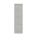 Office Filing Cabinets & Shelves | Alera 26125 15 in. x 22 in. x 52 in. Letter-Size Four-Drawer Economy Vertical File - Light Gray image number 2