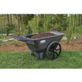 Cleaning Carts | Rubbermaid Commercial FG564200BLA 32.75 in. x 58 in. x 28.25 in. 300 lbs. Capacity Big Wheel Agriculture Wheelbarrow - Black image number 1