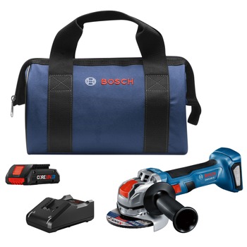 Factory Reconditioned Bosch 18V Lithium-Ion Brushless 4-1/2 in. Cordless X-LOCK Angle Grinder Kit (4 Ah)