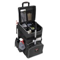 Cleaning Carts | Rubbermaid Commercial 1902465 Executive 14.25 in. x 16.5 in. x 25 in. Quick Cart - Large, Dark Gray image number 0
