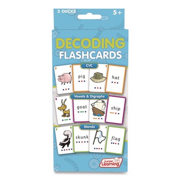 Junior Learning Inc Grades K to 1 Decoding Flashcards - Assorted Colors