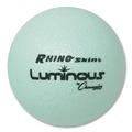 Toys | Champion Sports RXLUMSET Rhino Skin 6.3 in. Diameter Luminous Dodgeball Set - Luminous White/Blue (6/Set) image number 4