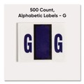 Labels | Smead 67077 1 in. x 1.25 in. G Color-Coded End Tab Filing Labels - White (1-Roll) image number 1