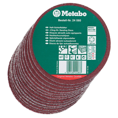Grinding, Sanding, Polishing Accessories | Metabo 624066000 6 in. Cling-Fit Sanding Disc Assortment (25 Pc) image number 0