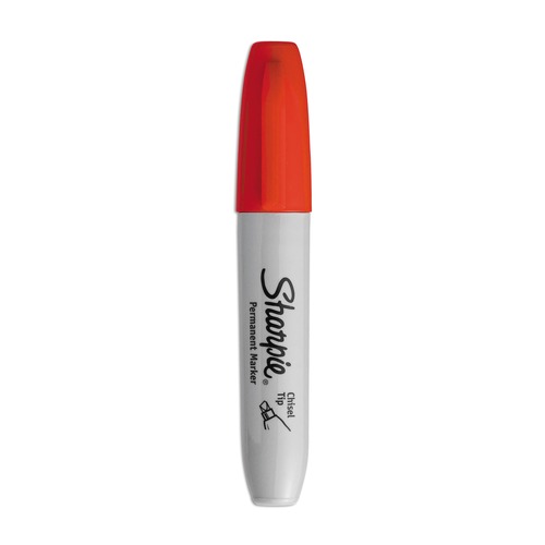 Permanent Markers | Sharpie 38202 Medium Chisel Tip Permanent Marker - Red (1-Dozen) image number 0