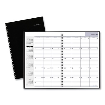 AT-A-GLANCE 12 in. x 8 in. 14-Month (Dec 2025-Jan 2027) DayMinder Monthly Planner - Black Cover