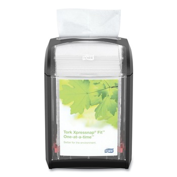 Tork 4.4 x 5.6 x 6.7 Xpressnap Fit Tabletop Napkin Dispenser - Black