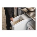 Food Trays, Containers, and Lids | Rubbermaid Commercial FG360088WHT 20.57 Gallon 13-1/8 in. x 29-1/4 in. x 28 in. ProSave Mobile Ingredient Bin - White image number 4