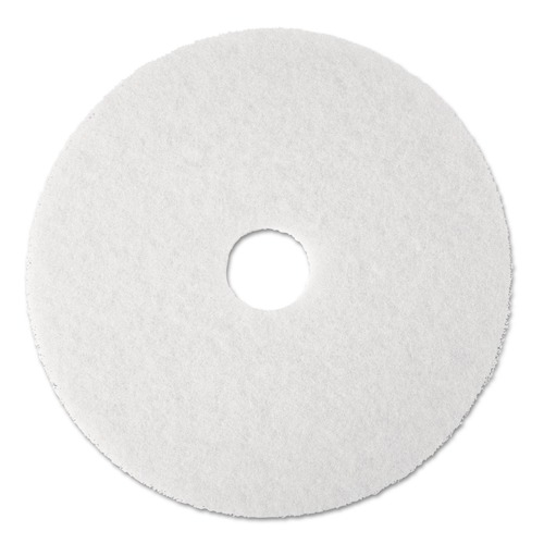 Cleaning Cloths | 3M 4100-13 4100 13 in. Diameter Low-Speed Super Polishing Floor Pads - White (5/Carton) image number 0