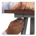 Cleaning & Janitorial Supplies | Linea Italia LITTR737MOC Trento Line 59.13 in. x 59.13 in. x 29.5 in. L-Shaped Desk - Mocha/Gray image number 6