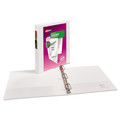 Office Jansan | Avery 17012 1 in. Capacity 11 x 8.5 Durable View Binder with DuraHinge and 3 Slant Rings - White image number 1
