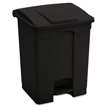 Safco 17-Gallon Plastic Step-On Receptacle - Black