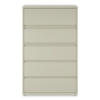 Alera 25512 5-Drawer Lateral 42 in. x 18 in. x 64.25 in. File Cabinet - Putty