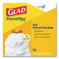 Trash Bags | Glad 78526 Tall 13 gal. 24 in. x 27.38 in. Kitchen Drawstring Trash Bags - Gray (100 Bags/Box, 4 Boxes/Carton) image number 1