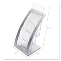  | Deflecto 693645 6.75 in. x 6.94 in. x 13.31 in. 3-Tier Literature Holder - Leaflet Size, Silver image number 5