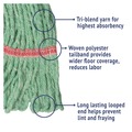  | Boardwalk BWK503GNEA 5 in. Super Loop Cotton/Synthetic Fiber Wet Mop Head - Large, Green image number 6