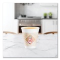 Cutlery | Dart 12X16G 12 oz. Cafe G Foam Hot/Cold Cups - White/Brown/Red (1000/Carton) image number 6