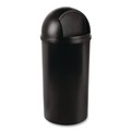 Trash & Waste Bins | Rubbermaid Commercial FG817088BLA Marshal 25-Gallon Plastic Round Classic Container - Black image number 1