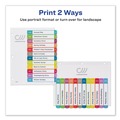 Office Jansan | Avery 11847 11 in. x 8.5 in. 12-Tab Jan. to Dec. Customizable TOC Ready Index Multicolor Tab Dividers - White (1 Set) image number 4