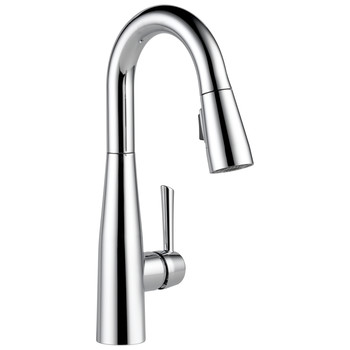 BATHROOM SINK FAUCETS | Delta 9913-DST Essa Single Handle Pull-Down Bar/Prep Faucet - Chrome