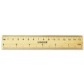 Rulers & Yardsticks | Universal UNV59024 Flat Wood Standard/Metric 6 in. Ruler (2/Pack) image number 0