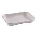 Food Trays, Containers, and Lids | Eco-Products EP-SCRC12NFA WorldView Vanguard 7 in. x 4.75 in. x 1 in. 12 oz. Sugarcane Fiber Rectangular Container - White (400/Carton) image number 1