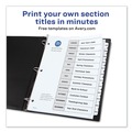 Office Jansan | Avery 11126 Ready Index 11 in. x 8.5 in. 12-Tab Jan. to Dec. Customizable TOC Dividers - Black and White (1-Set) image number 3