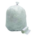 Trash Bags | GEN VNR386014N High Density Can Liners, 60 gal, 14 mic, 38-in x 58-in, Natural, Interleaved Roll, 25 Bags/Roll, 8 Rolls/Carton image number 2