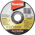 Grinding Sanding Polishing Accessories | Makita B-46159 4-1/2 in. x .032 in. x 7/8 in. Ultra Thin Cut-Off Grinding Wheel image number 0