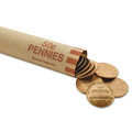  | MMF Industries 2160640A07 Nested Preformed Coin Wrappers, Pennies, $.50, Red, 1000 Wrappers/box image number 0