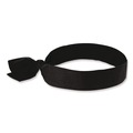 Cooling Gear | Ergodyne 12332 Chill-Its 6700 One Size Fits Most Cooling Bandana Polymer Tie Headband - Black image number 0