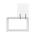 Office Furniture Accessories | MasterVision GL0801393 Protector Series 47.2 in. x 0.16 in. x 35.4 in. Frameless Glass Desktop Divider - Clear/Aluminum (1/Carton) image number 4