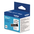 Labels | Brother P-Touch BTAG335 0.47 in. x 13.1 ft. Genuine P-Touch BTAG Label Tapes - White on Black image number 1