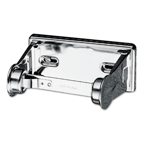 Cleaning & Janitorial Supplies | San Jamar R200XC 6 in. x 4.5 in. x 2.75 in. Locking Toilet Tissue Dispenser - Chrome image number 0